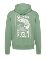 Half-Zip Hoodie Damen Rügen bamboo green