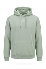 Unisex Hoodie in Stone Washed Sage mit dezentem Salt’n Fox Logo-Print vorne